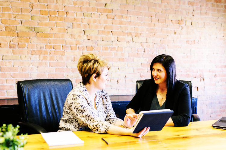 Financial wellness coach and client