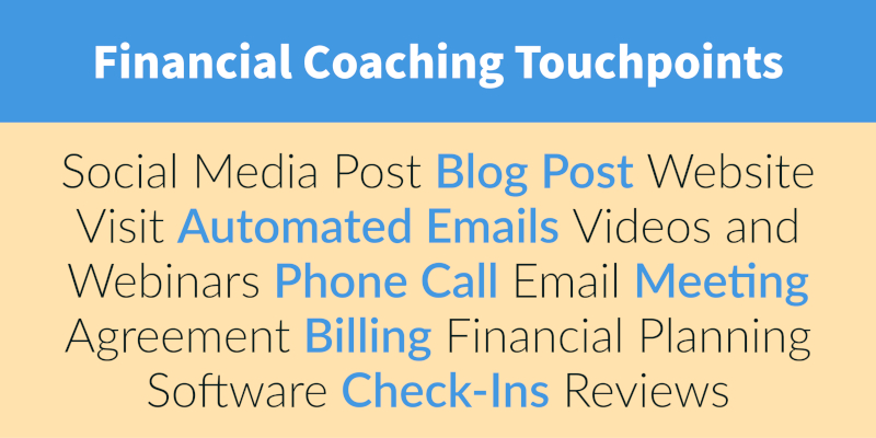 financial coaching touchpoints