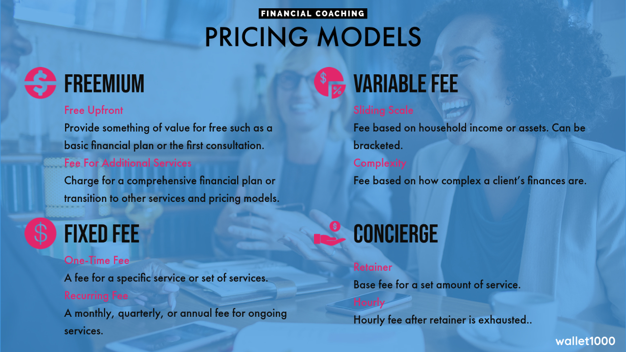 financial coaching pricing
