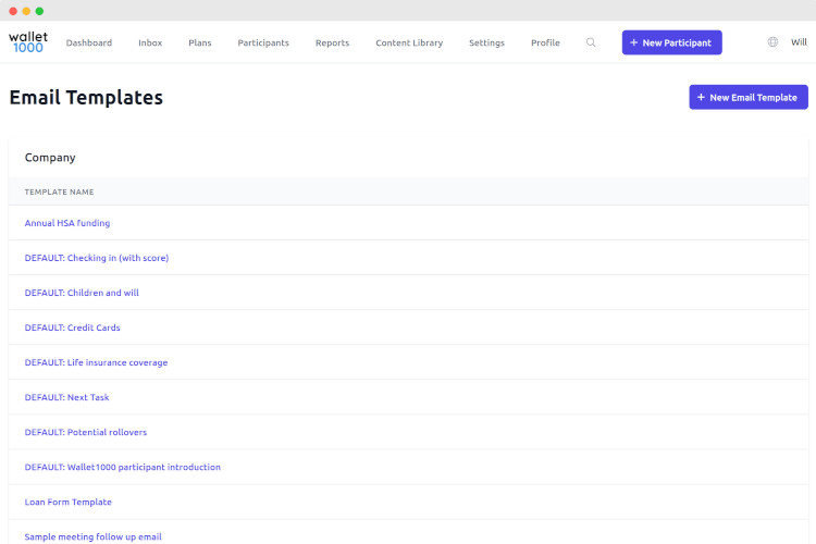 Wallet1000 Email Templates