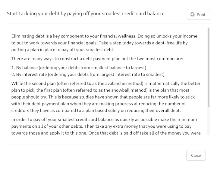Financial Wellness Score