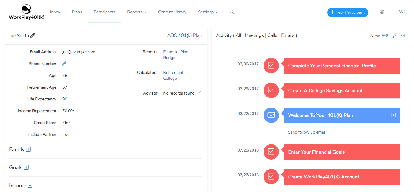 Advisor Dashboard